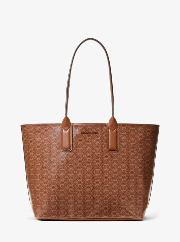 Damske Prenosná Taška Michael Kors Jodie Large Logo Jacquard Hnede - Kabelky Michael Kors Sleva | EWJLI-6804